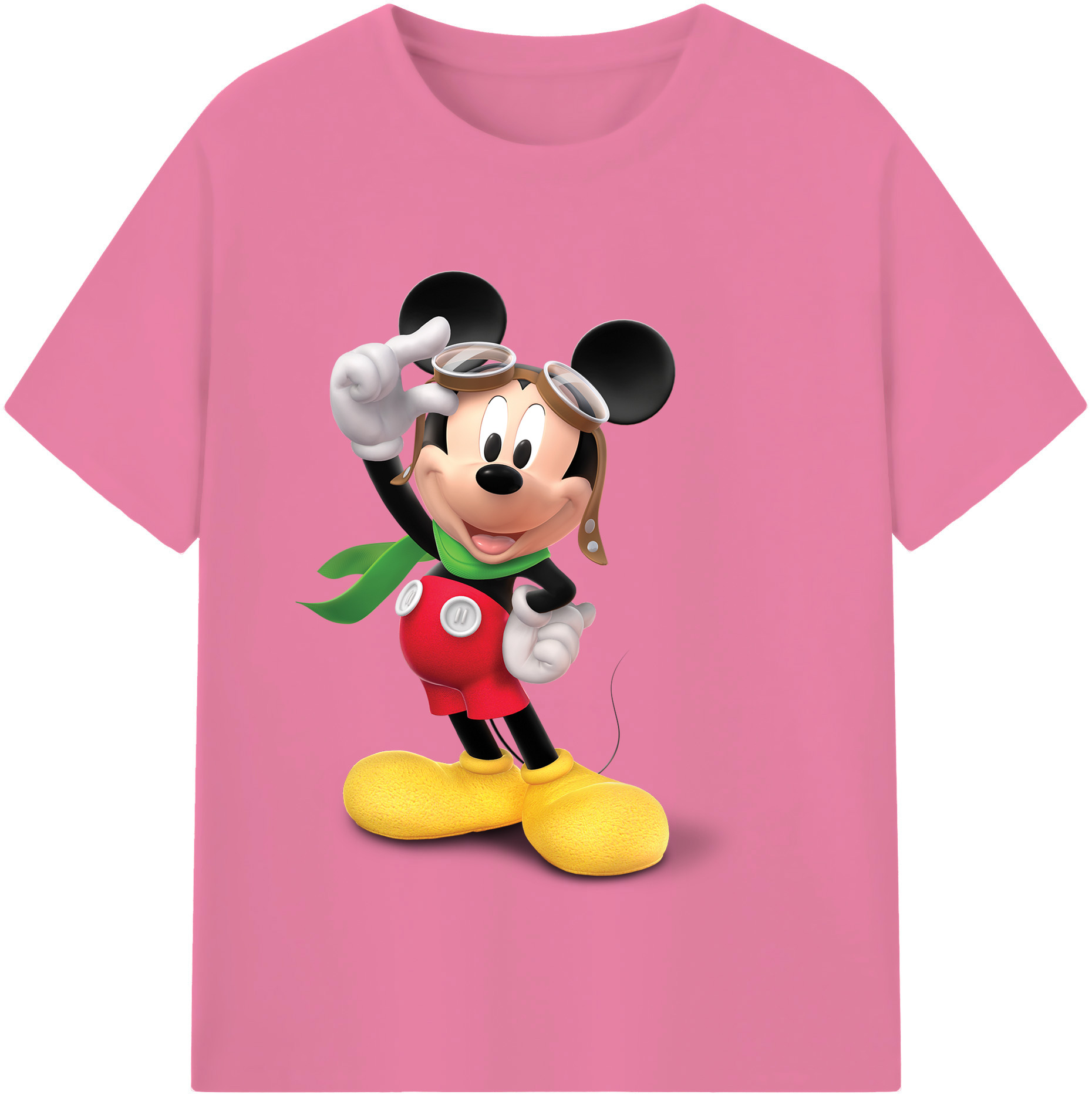 （画像用） ミッキーマウス Mickey Mouse 綿100％半袖Tシャツ（フロントプリント）